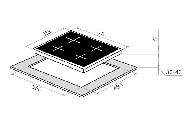 Газовая варочная панель MAUNFELD EGHE.64.43CB/G (preview 20)