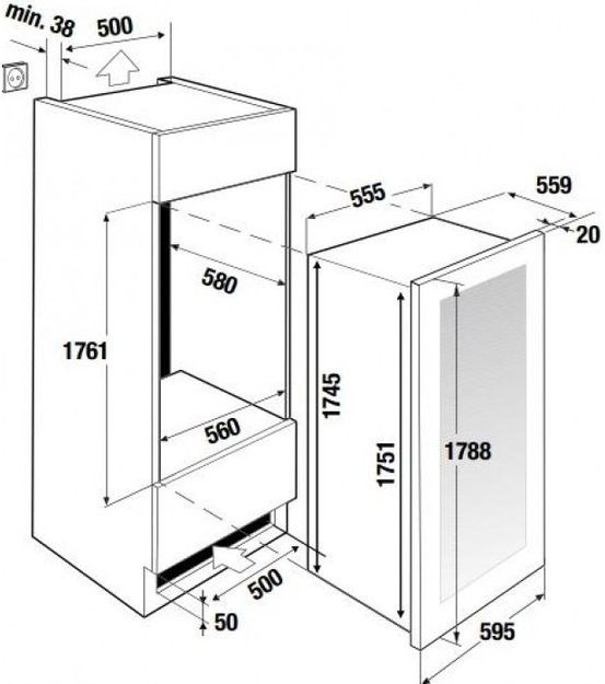 Встраиваемый холодильник для вина Kuppersbusch FWK 8850.0 S2 (preview 4)