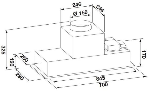 Встраиваемая вытяжка Fulgor Milano FBHD 700 PT X (preview 3)