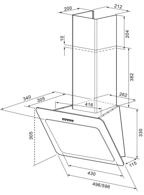 Вытяжка Krona Liva 600 black PB (preview 14)
