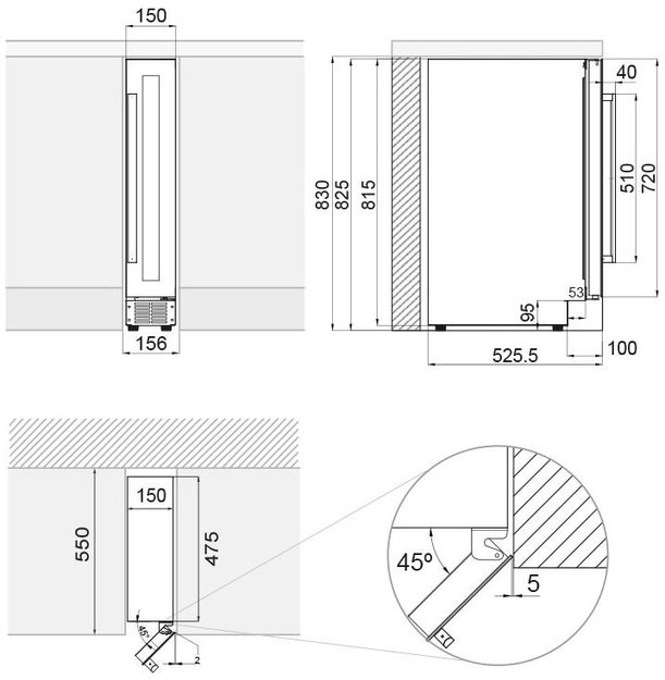 Встраиваемый винный шкаф Pando PVZB 15-9 XL (preview 4)