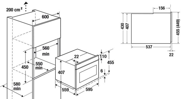 Компактный духовой шкаф с микроволнами Kuppersbusch CBM 6550.0 G5 Black Velvet (preview 4)