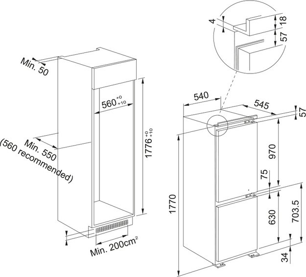 Встраиваемый холодильник Franke FCB 320 V NE D (preview 3)