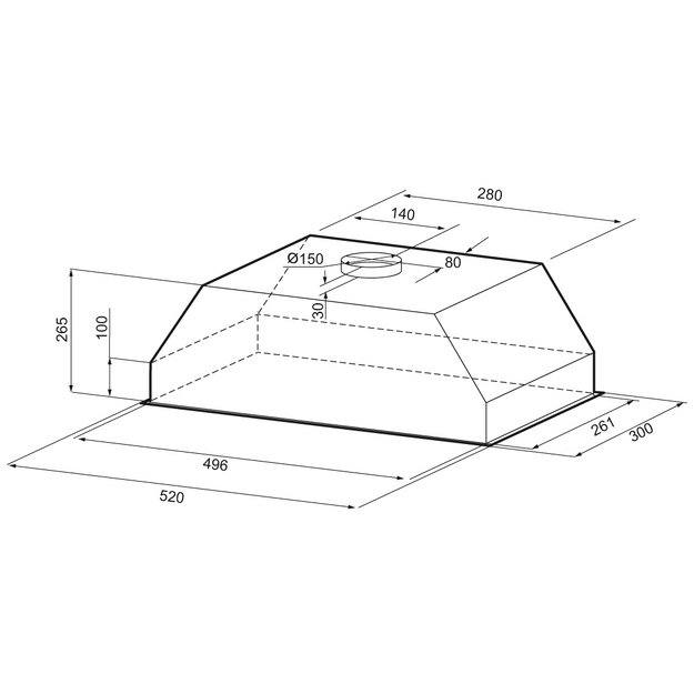 Встраиваемая вытяжка KRONA SVEN 600 white SGC RL (preview 14)