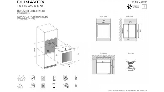 Встраиваемый винный шкаф Dunavox DVN-25.65DB.TO (preview 8)