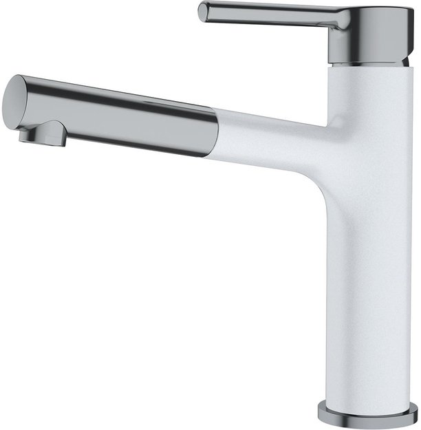 Смеситель Franke Centro с выдвижным шлангом оптика стали/белый (preview 1)