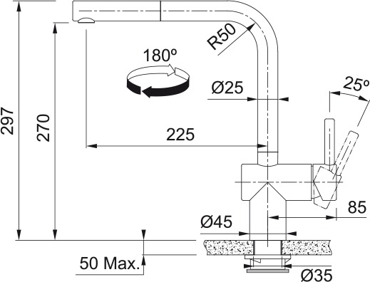 Смеситель Franke Atlas Neo Sensor выдвижной шланг черный матовый (preview 3)