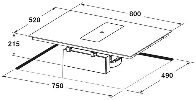 Варочная панель с встроенной вытяжкой Fulgor Milano FCLHD 8041 HID TS BK2 (preview 9)