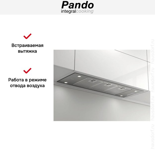 Встраиваемая вытяжка Pando EVO/580 INOX V.1050 ECO PLUS (preview 8)