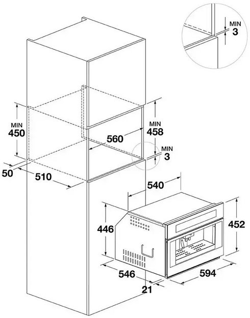 Встраиваемая кофемашина Fulgor Milano FCM 4500 TF WH (preview 6)