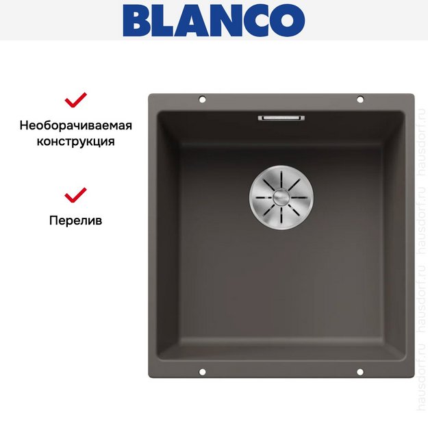 Мойка BLANCO SUBLINE 400-U Silgranit вулканический серый (фото 11) Мойка BLANCO SUBLINE 400-U Silgranit вулканический серый (preview 11)