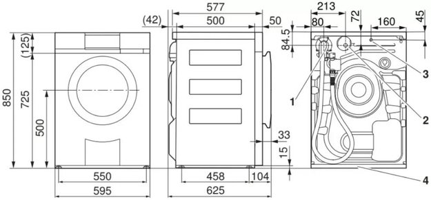 Стиральная машина V-ZUG Adora SL с левым навесом двери (WAASLZ li) (preview 3)