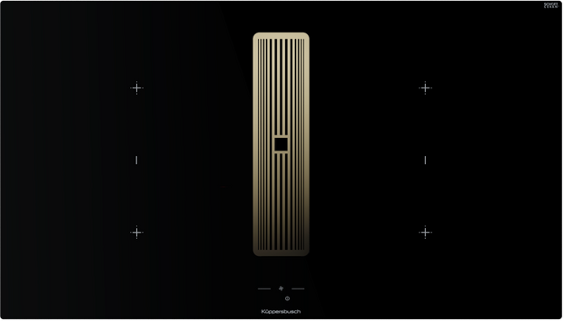 Индукционная варочная поверхность с вытяжкой Kuppersbusch KMI 9850.1 SR-E Gold (preview 1)
