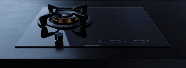 Газовая варочная панель с индукцией Kuppersbusch KIG 6850.0 SR-E5 Black Velvet (preview 2)