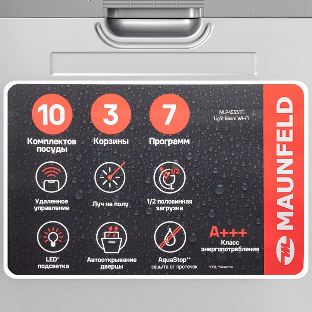 Встраиваемая посудомоечная машина Maunfeld MLP45331T Light Beam Wi-Fi (preview 14)