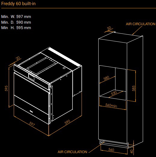 Встраиваемый шкаф шоковой заморозки Irinox Freddy 60 HF602350004 (полированная латунь/черный) (preview 11)