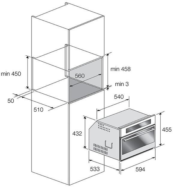 Встраиваемая микроволновая печь Fulgor Milano FCMO 4511 TM BK (preview 4)