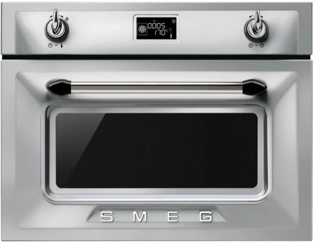 Компактный духовой шкаф с СВЧ Smeg SF4920MCX (preview 1)