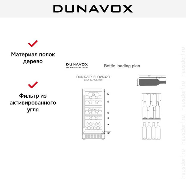 Встраиваемый винный шкаф Dunavox DAUF-32.78DC (preview 4)