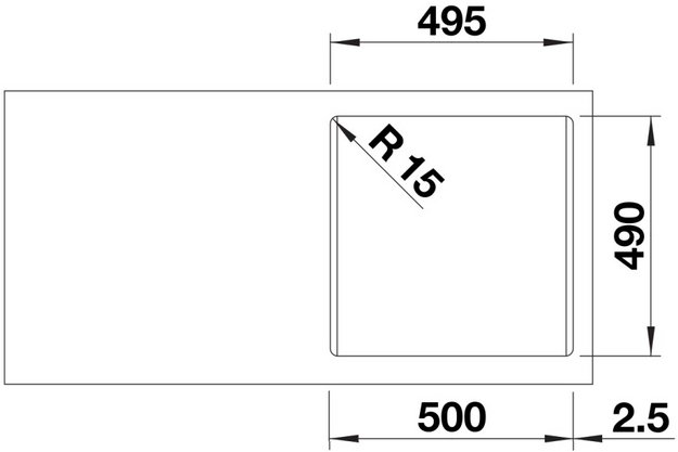 Мойка BLANCO NAYA 5 Silgranit кофе (preview 3)