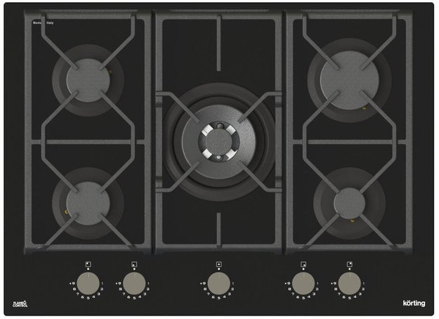 Газовая стеклянная варочная панель Korting HGG 7987 CTN FLC (preview 1)