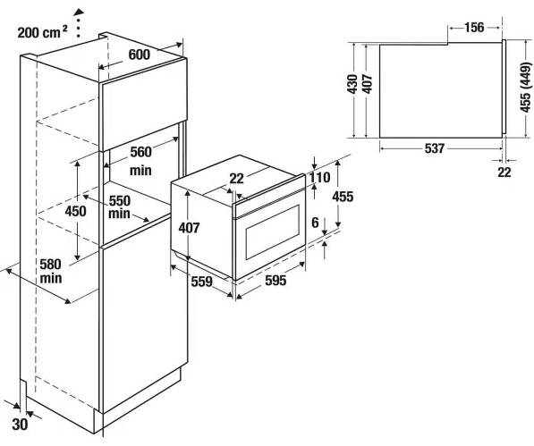 Компактный духовой шкаф с микроволнами Kuppersbusch CBM 6550.0 G7 Copper (preview 4)