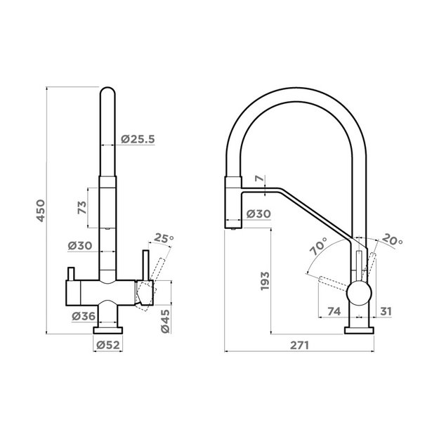 Смеситель Omoikiri Akeno gm (preview 2)