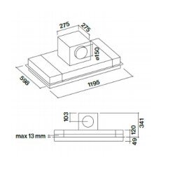 Встраиваемая вытяжка Falmec Design+ Alba 120 Inox (preview 5)