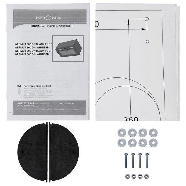 Встраиваемая вытяжка KRONA WERMUT 500 DN BLACK PB BF (preview 13)