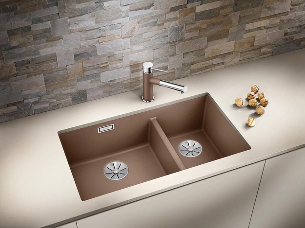 Мойка Blanco SUBLINE 430/270-U с отводной арматурой InFino® черный (preview 2)