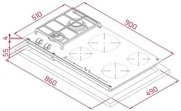 Варочная панель Teka HYBRID JZC 96324 ABN BLACK (preview 10)