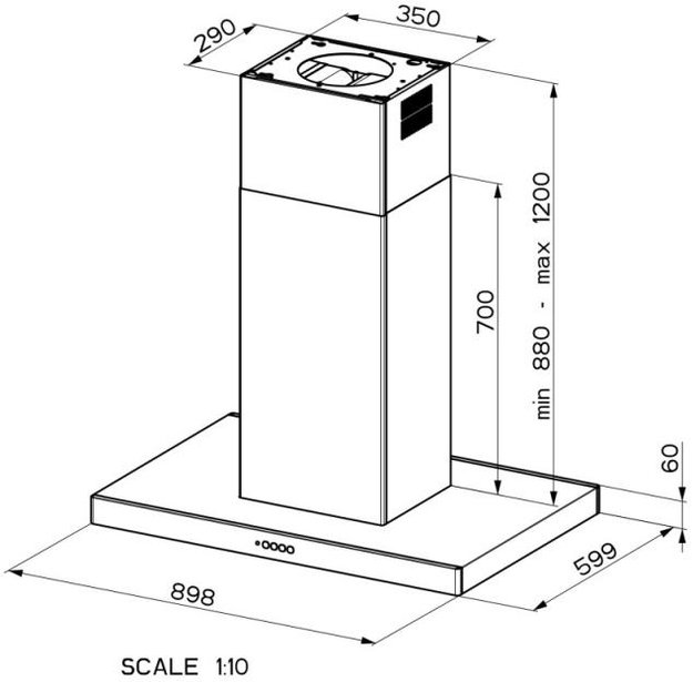 Вытяжка Faber STILO COMFORT ISOLA BK MATT A90 (preview 2)