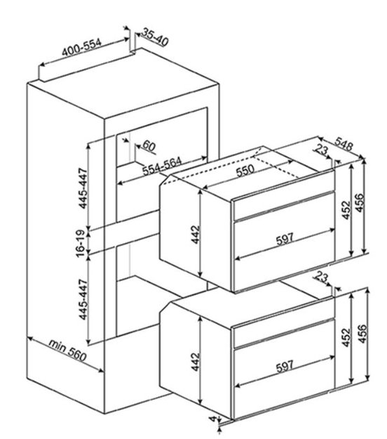 Духовой шкаф комбинированный с микроволновой печью Smeg SF4920MCX1 (preview 5)