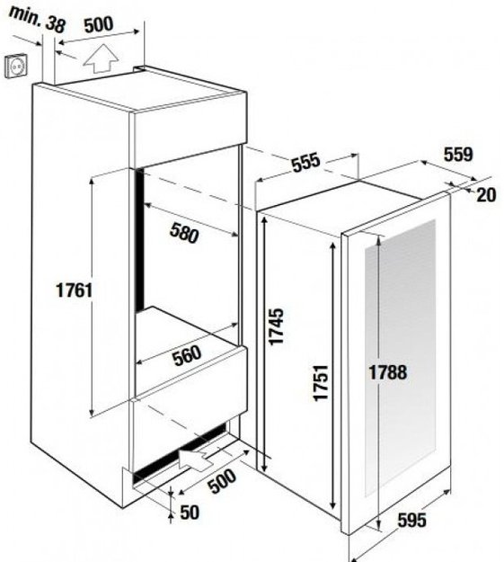Встраиваемый холодильник для вина Kuppersbusch FWK 8850.0 S3 (preview 4)