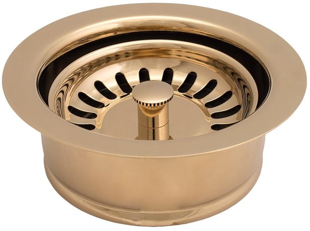 Металлическая горловина с ситечком для вставки Bone Crusher LB9143+LB9138 глянцевое золото (preview 1)