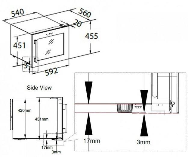 Винный шкаф Dunavox DX-24.56BBK (A) петли справа (preview 6)