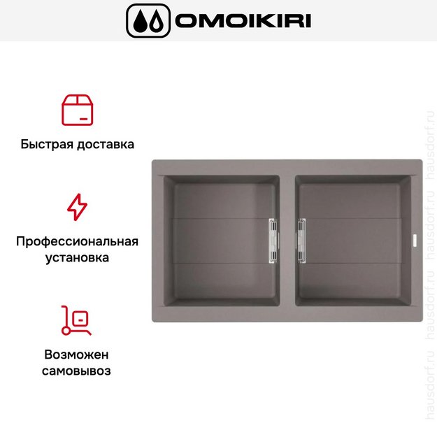 Мойка Omoikiri Banzen 86-2 GR (preview 7)