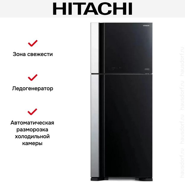 Холодильник Hitachi HRTN7489DFGBKCS (preview 4)