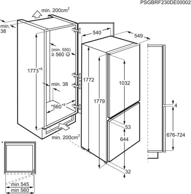 Встраиваемый холодильник Electrolux RNT2LF18S (preview 6)