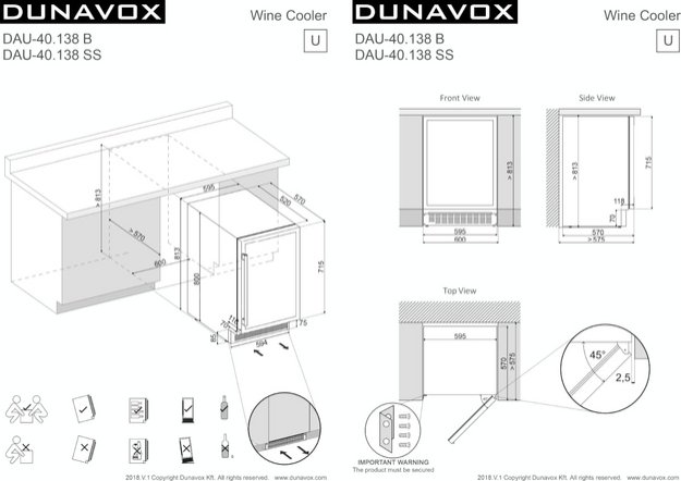 Встраиваемый винный шкаф Dunavox DAUF-40.138C (фото 5) Встраиваемый винный шкаф Dunavox DAUF-40.138C (preview 5)
