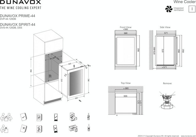 Встраиваемый винный шкаф Dunavox DVS-44.120DMB (preview 11)