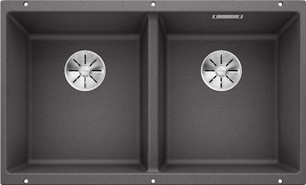 Мойка BLANCO SUBLINE 350/350-U Silgranit темная скала (preview 1)