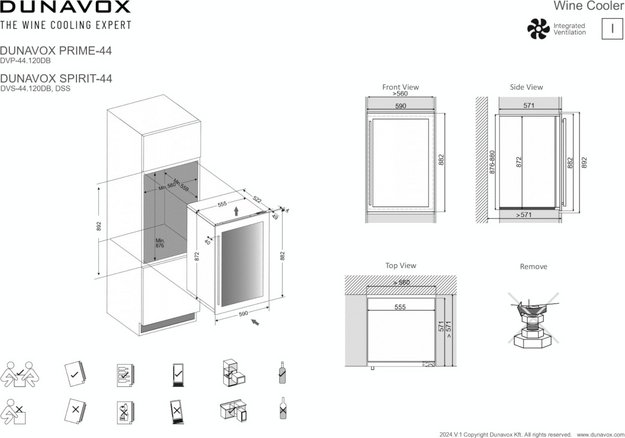 Встраиваемый винный шкаф Dunavox DVS-44.120DC (preview 10)