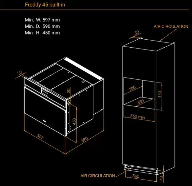 Встраиваемый шкаф шоковой заморозки Irinox Freddy 45 HF452350008 (полированная  медь/черный) (preview 11)