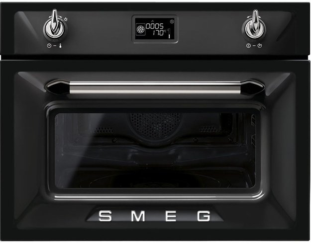 Компактный духовой шкаф с СВЧ Smeg SF4920MCN (preview 1)