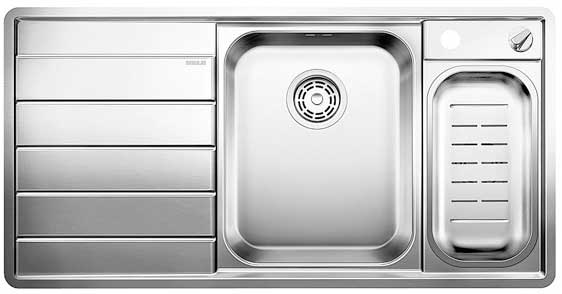 Мойка Blanco Axis 6 II S-IF Steamer Edition крыло слева нержавеющая сталь (preview 1)
