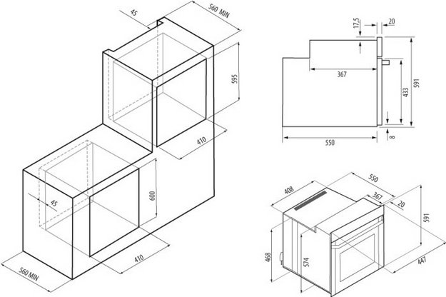 Духовой шкаф KRONA LAZIO 45 BL (preview 10)