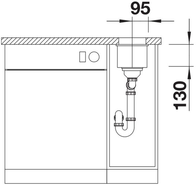 Мойка BLANCO SUBLINE 160-U Silgranit черный (preview 5)