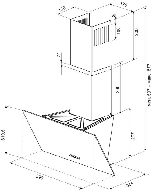 Вытяжка Krona JINA 600 BLACK S (preview 5)