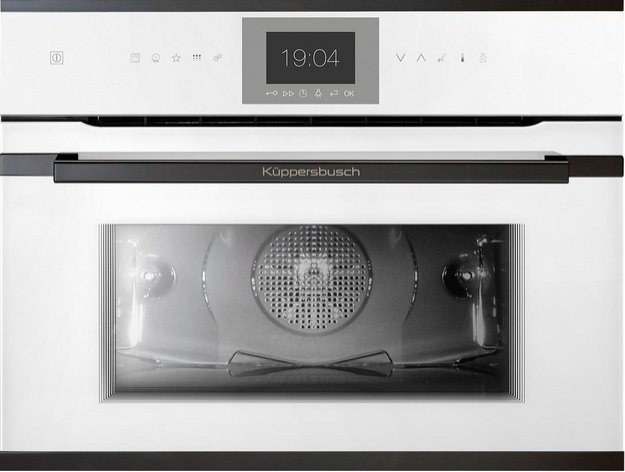 Компактный духовой шкаф с паром Kuppersbusch CBD 6550.0 W6 Black Steel (preview 1)